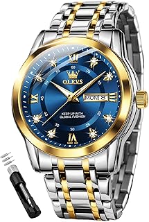 Luxury diamond watch for men, waterproof quartz stainless steel watch, light display of the day and the date.. DIAYTAR NIGERIA brings the joy of affordable shopping to your fingertips with delivery in less than 8 days.