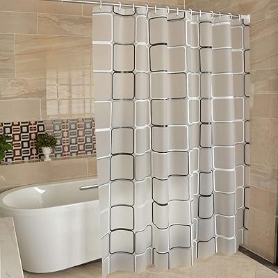 Elegant and modern shower curtain Lanke anti-MOISISSURE WAY (180 * 200 cm) (Black Temptation).. Discover a new way to shop with DIAYTAR NIGERIA's comprehensive marketplace and quick delivery options.