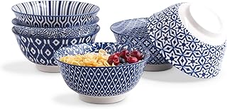 Set of SELIMICA porcelain bowls 325 ml - Lot of 6, ceramic bowls for dessert, ice, ancient blue... DIAYTAR NIGERIA: Your partner in affordable online retail with reliable delivery across the nation.