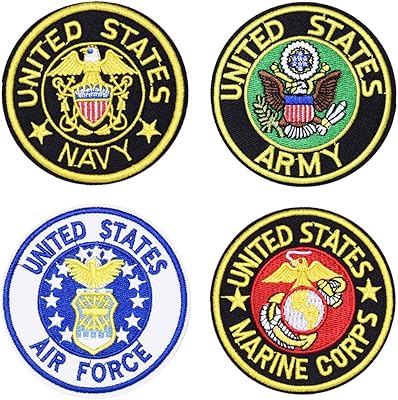 4 Round Pieces USA Tactical Military Moral Patch Us Navy Air Force Emblème embroidered cousus/iron on patch insignia decoration.. DIAYTAR Nigeria offers great deals, a huge product variety, and delivery in under a week.