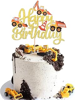 Sykyctcy 1 pcs Construction Happy Birthday Cake Topper Sequets Tructor Tractor Pick Pick For Construction Baby Shower Children Boys Girls Festival Decorations Cakes Gold.. Find quality and variety without breaking the bank — only on DIAYTAR Nigeria.