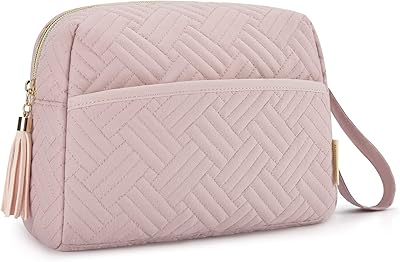 Spacious and elegant makeup bags, in/pink, lined travel makeup bag.. DIAYTAR Nigeria offers great deals, a huge product variety, and delivery in under a week.