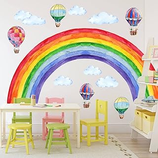 Arc-en-ciel qinglanok wall sticker, window image for children's bedroom decoration boys, children's bedroom wallpaper, children's bedroom decoration (hot air balloon).. Get unbeatable value on every order with DIAYTAR Nigeria.