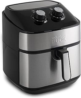 Wolfgang 9.7 QT air fryer in stainless steel, a large basket, non -stick interior easy to use, includes a cooking guide and a recipe.. DIAYTAR NIGERIA revolutionizes online retail with our extensive selection and dependable shipping service.