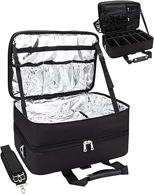 Travel makeup bag, Large makeup bag for hairdressers, professional makeup bag, hair storage for hair, storage kit for professional makeup, black, 7194-1.. Your new favorite way to shop online — DIAYTAR Nigeria.