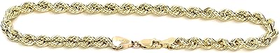 Bracelet in real yellow gold 10 carats for men and women, 5.0 mm, 7 "to 10".. DIAYTAR NIGERIA: Where shopping meets satisfaction with affordable prices and reliable 5-8 day shipping.