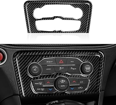 BRMYL Central air conditioner control panel for Dodge Charge 2015 2016 2016 2017 2017 2019 2020 2021 2022 2023 Dodge Charge car accessories Sticker in carbon carbon fiber.. DIAYTAR NIGERIA: Creating access to affordable products for every Nigerian with our swift delivery service.