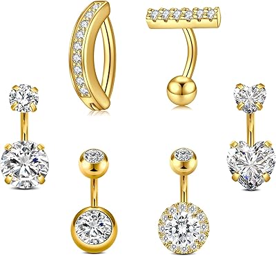 Surgical steel navel earrings, short navel earrings for women, small belly earring 6 mm, small navel rings, silver and gold.. DIAYTAR NIGERIA transforms online retail with unbeatable prices and consistent delivery timeframes.