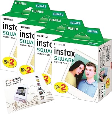 Pack de films fujifilm instax square (80 photos) + album mural.. DIAYTAR NIGERIA stands as your affordable shopping ally with nationwide delivery in just 5-8 days.