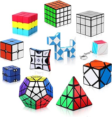 Fidelen 12 Pack Speed ​​Cube Set, 2 x 2 3 x 3 4 x 4 x 4 Pyraminex Ivy Infinity Sandwich Fidget Magic Cubic Spinner with two surfaces, Pack of Flexible Cubes Gift for children and adults.. Nigeria's most diverse e-commerce platform delivers quality and affordability to your doorstep in 5-8 days.