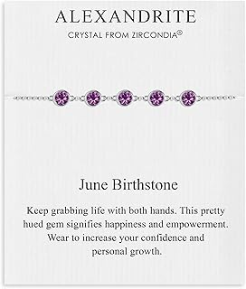 Bracelet with June birth stone Philip Jones composed of Austrian Alexandrite crystals, crystal, Swarovski® crystals.. Embrace a new era of online shopping with DIAYTAR NIGERIA's extensive range and budget-friendly prices.