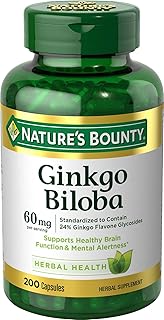 GINKGO BILOBA EXTRAIT DE NATURE'S BOUNTY - 60 mg. 200 Capsules.. Shop across categories at DIAYTAR NIGERIA with the confidence of affordable prices and delivery within 8 days.