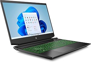 HP Pavilion 15-EC2058NE game laptop with 15.6-inch FHD screen, AMD Ryzen 5, 16 GB of RAM processor, 512 GB SSD, NVIDIA GeForce GTX 1650 of 4 GB, Windows 11, English and Arabic Black Shadow [6M7V1EA].. DIAYTAR NIGERIA: Connecting Nigerians with their needs through affordable prices and 5-8 day shipping.