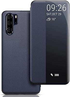 Huawei P30 Pro shell, Automatic standby/alarm clock, smart protection shell with foldable visualization window for Huawei P30 Pro (Blue).. Your digital marketplace solution, DIAYTAR NIGERIA delivers quality and value within the week.