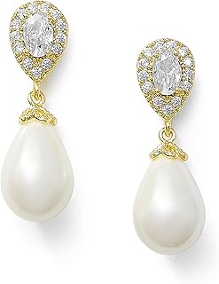 Wedding earrings in golden pearls with cubic zirconic crystals for brides, bridesmaids, mother of the bride, pearls of precious mineral and cubic zirconies, stone pearls.. DIAYTAR NIGERIA redefines convenience with our vast product selection and swift nationwide delivery.