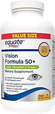 Equate Vision Formula 50+ Luteine ​​Zéaxanthine and Omega 3 300 Capsules.. DIAYTAR NIGERIA: Nigeria's answer to affordable online shopping with reliable 5-8 day delivery guarantee.