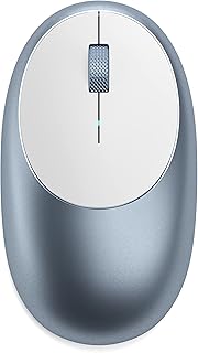 Wireless Bluetooth Mouse Satisfy M1 with Rechargeable Port type -C - Bluetooth mouse for Mac, Mac Mini, IMAC PRO/IMAC, iPad Pro M2, iPad Pro Air M1 M2 and Plus (Blue).. You deserve better shopping — choose DIAYTAR Nigeria today.