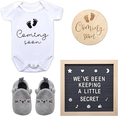 Leomoi pregnancy ads, includes a felt letters, baby's shoes and to come, a baby surprise ad for grandparents, the husband and the partner.. DIAYTAR NIGERIA connects desires with reality through affordable prices and reliable delivery service.