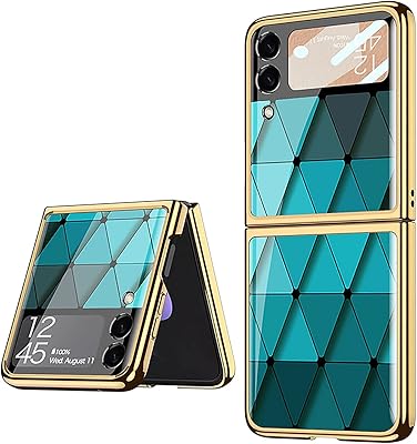 Samsung Z Flip 3 5G shell, ultra -fine tempered glass phone case, Galvanized PC rear shell, blue diamond.. Shop with confidence at Nigeria's leading affordable e-commerce platform with reliable delivery services.