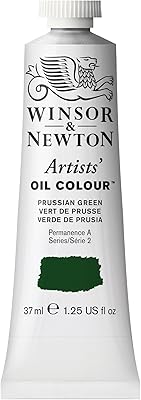 Winser & Newton Artists oil painting, 37 ml tube, Prussian green.. DIAYTAR NIGERIA: Where shopping dreams become reality with affordable prices and prompt shipping.