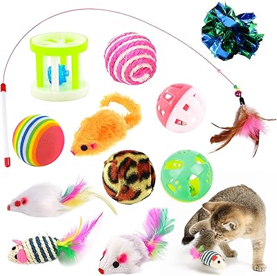 A set of chat toys with 12 pieces, chat mouse toys, cat ball toys, a catwalk stick toy for cat, cat bell toys, a set of interactive toys for interior cats.. DIAYTAR Nigeria is your reliable online shopping destination offering an extensive range of products across all categories. Enjoy fast nationwide delivery in just 5 to 8 days and some of the lowest prices in the market.