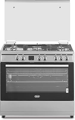 Gas stove combined in the long term 90 × 60, 5 gas burners, stainless steel, terge96st, 1 year warranty.. Thousands of items, all priced just right — shop DIAYTAR Nigeria today.