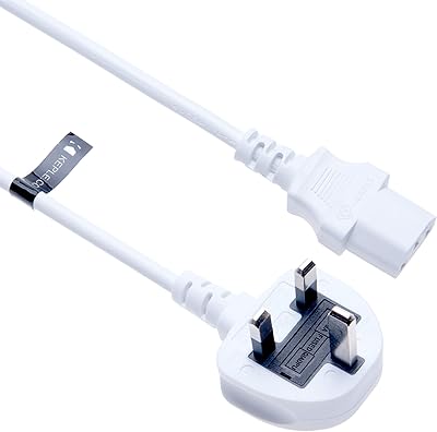 3 -pin electric kettle cable compatible with Samsung, Toshiba, LG, Sony, Panasonic, Acer, Asus, Benq, Dell, Compaq, LCD, Plasma and LED screen (C13 to UK 3 -pin) 2 meters (white).. Discover the perfect shopping balance at DIAYTAR NIGERIA with competitive prices and prompt delivery.