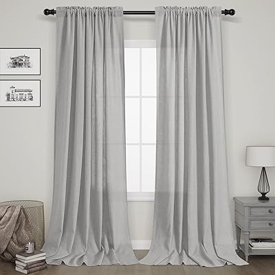 Light gray curtains 96 inches in length for living room, 2 panels, bohemian style, for bedroom, gray gray window curtains with shroening pass, for house, desk, dining room, farm window decoration, 52 x 96 inches, length 8 feet.. Get top brands at bottom prices, only on DIAYTAR Nigeria.