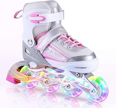Coxswan Saya Skate Shoes Adjustable Roses for Girls With Light wheels.. DIAYTAR NIGERIA: Where affordability meets variety, with thousands of products delivered in less than 8 days.