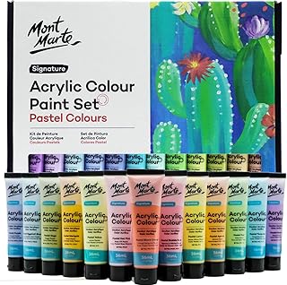 Set of acrylic pastels Mont Marte Premium 24 x 36 ml (1.2 FL OZ), set of creamy acrylic paint with good cover, semi-matt finish, ideal for most art and craft surfaces... Great products, lower prices, fast delivery — DIAYTAR Nigeria has it all.