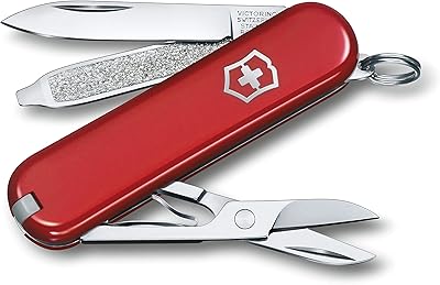 Swiss knife Victorinox - Fresh. elegant. Swiss Classics multifunction tool, 7 functions with pair of scissors - red, 58 mm, m.. DIAYTAR NIGERIA: Your gateway to affordable online retail with reliable delivery within the week.