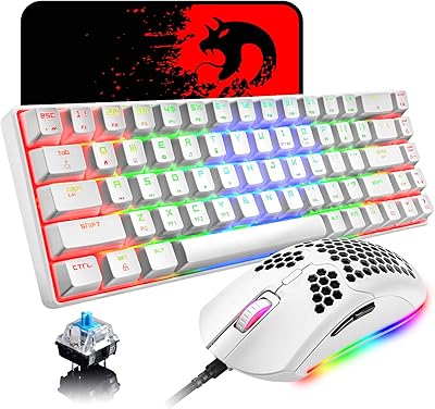 Mechanical game keyboard 60% Small blue touches 68 Type wired.. Shop from our extensive catalog at DIAYTAR NIGERIA and enjoy doorstep delivery in just 5-8 days.