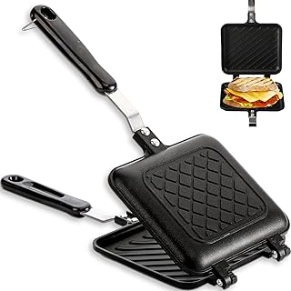 Zavox sandwich machine, non -stick tray for panini with handle, aluminum flap stove for domestic kitchen.. Great deals and fast delivery — the DIAYTAR Nigeria guarantee.