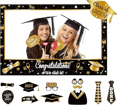 Large Photo Diploma Photo + 14 photos of congratulations, party supplies - Decorative gifts for the promotion of graduation of 2023 (required assembly).. Experience the simplicity of DIAYTAR NIGERIA's extensive marketplace with delivery within 8 days.
