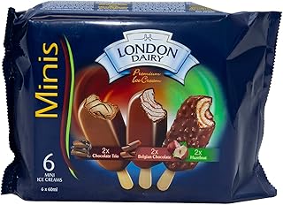 Mini London Dairy ice sticks (chocolate trio + hazelnuts + Belgian chocolate), 6 sticks x 60 ml.. Don’t wait weeks — DIAYTAR Nigeria delivers your order in just a few days.