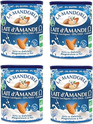 Almond milk in organic powder 400 g - Package of 4 - Special offer - Grouped offer - Liquidation offer.. DIAYTAR NIGERIA: Making quality products accessible to all Nigerians at affordable prices.