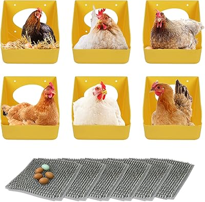 Package of 6 + 6 nest boxes for chickens, nest boxes for laying hens, washable nests for chicken coops, nest boxes (pack of 6 yellows).. Your ideal shopping companion, DIAYTAR NIGERIA offers unmatched variety with delivery within a week.