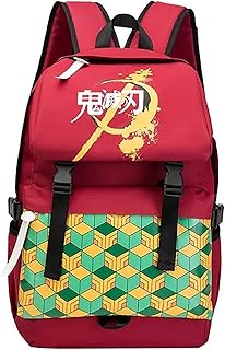 Anime DEMON Slayer Trendy backpack in Oxford fabric, shoulder bag for outdoor travel, large capacity, backbacing backpack for laptop, red.. Looking for trendy fashion, home essentials, or electronics? DIAYTAR Nigeria has it all and delivers within days, not weeks.