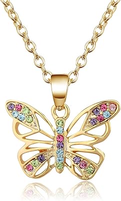 Shiny collar in the shape of a butterfly 🦋 gold plated in Austrian crystal 💎 - 5021040, crystal, Austrian crystal.. DIAYTAR NIGERIA: Where shopping dreams become reality with budget-friendly prices and prompt delivery.