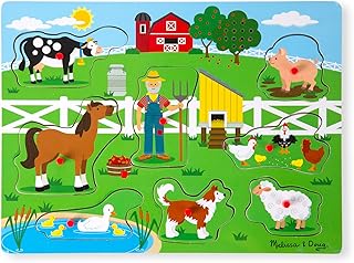 Melissa & Doug Old McDonald's Farm, puzzles, wood, 2+, gift for boys and girls.. Discover a new way to shop with DIAYTAR NIGERIA's comprehensive marketplace and quick delivery options.