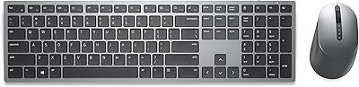 Keyboard and Multi-Wireless Multi-Apparements Dell KM7321W Premier, United Kingdom (QWERTY), 2.4 GHz, Bluetooth 5.0, AES 128-bit encryption, 4,000 dpi, compatible with Windows, Mac, Linux, Chrome and Android, (Gray).. DIAYTAR NIGERIA: Your trusted e-commerce partner with extensive product choices and affordable delivery.
