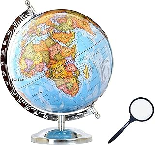 Device of Urban Infotech Globe Terrestrial Educational with magnifying glass for the decoration of the House and the Globe Bureau of the World Rotary Globe perfect for children, geography students and teachers (12 inches).. Your complete e-commerce destination, DIAYTAR NIGERIA combines variety with budget-friendly nationwide shipping.