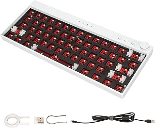 Kit Mechanical keyboard DIY Hot Hot RVB, 61 keys, 3 backlight modes, personalized keyboard kit, supports a 5 -foot and 3 feet switch, wireless, Bt 5.0, DIY Kit for Type C (White) keyboard (white).. Shop with purpose at DIAYTAR NIGERIA and receive your purchases at unbeatable prices within the week.