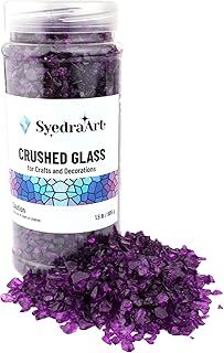 Sidra Crafts broken glass in crushed glass resin, colored broken broken mirror pieces, garden decoration, 3-6 mm, 1.5 pound jar (purple diamond).. Shop electronics, clothes, and everything in between on DIAYTAR Nigeria.