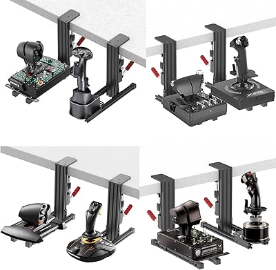 Support de bureau universel hotas pour thrustmaster warthog 10c&throttle/winwing orion 1&2/t.16000m fcs/tca officer pack airbus/vkb gunfighter mk.lll/logitech x52/x52 pro/x55/x56 (pack de deux).. Discover the perfect shopping balance at DIAYTAR NIGERIA with competitive prices and prompt delivery.