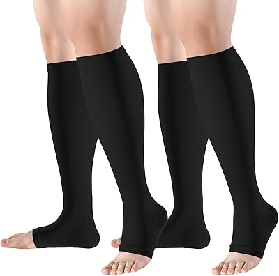 PROBIT OPEN COMPRESSION ON OPEN - 2 pairs of compression stockings without toes 15-20 mmhg for women and men.. DIAYTAR NIGERIA: Empowering Nigerians with access to affordable products delivered within 8 days.
