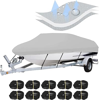 The White Shop Durable Boat Cover for trailer, Waterproof Oxford Fabric of Marine Quality, is suitable for V, Tri-Coques, fishing boats, snowboarding with strap 16-18.. Experience the future of online shopping with DIAYTAR NIGERIA's extensive product range and competitive pricing.