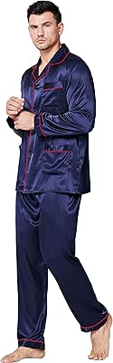 Set pajamas in silk satin for men, night clothes, comfortable clothes, size s ~ 4xl.. Your one-click solution to affordable shopping, DIAYTAR NIGERIA delivers quality products nationwide.