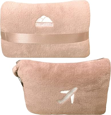 Blue Hills travel cover in a mini flexible mini case, luxury plush plane cover in a flexible case, compact pack with luggage strap and clip for backpack - Beige M06.. DIAYTAR NIGERIA: Bridging the gap between consumers and quality products with affordable nationwide shipping.