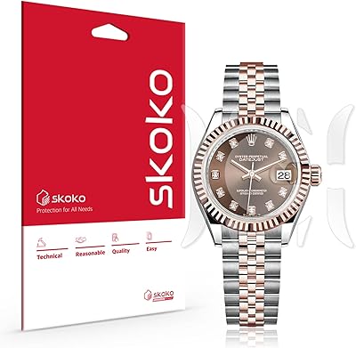Rear screen protection and skoko loop compatible with rolex oyster perpetual date 28 mm, shiny transparent leather, full blanket, anti-scratch, easy to install (2 rooms).. DIAYTAR NIGERIA brings affordable shopping to every Nigerian home with delivery in just 5-8 days.